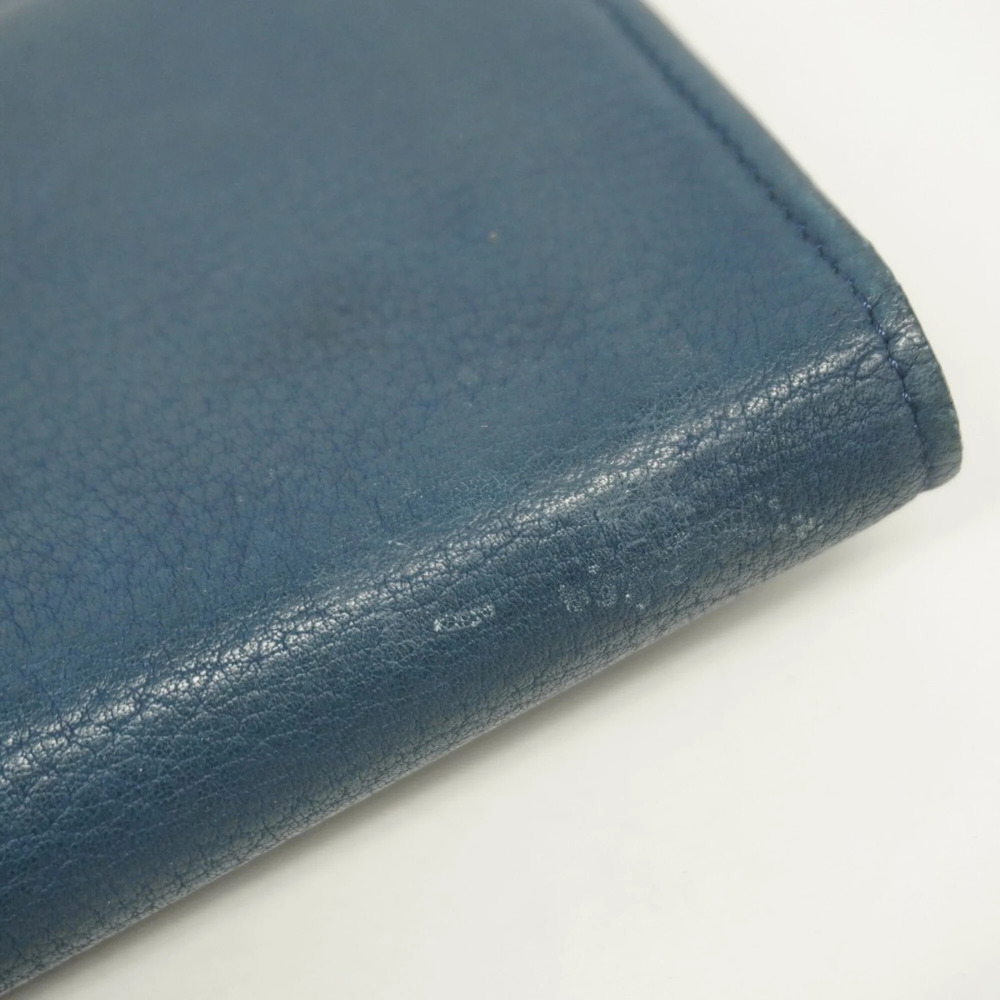 CHANEL Authentic Blue Leather Wallet - Picture 7 of 10